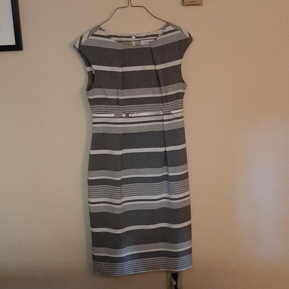 Calvin Klein striped gray and white dress - Picture 2 of 3